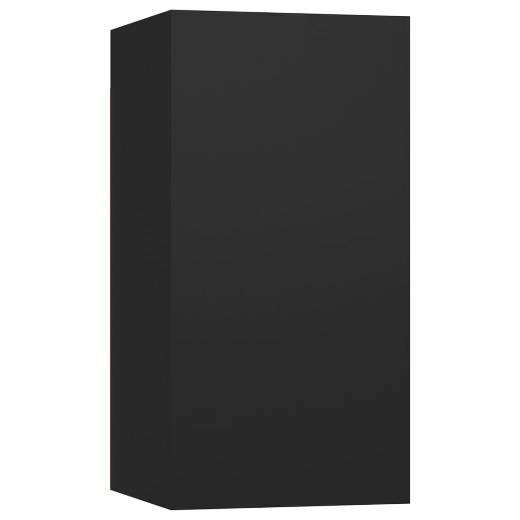 vidaXL Meubles TV 4 pcs Noir 30,5x30x60 cm Bois d'ingénierie