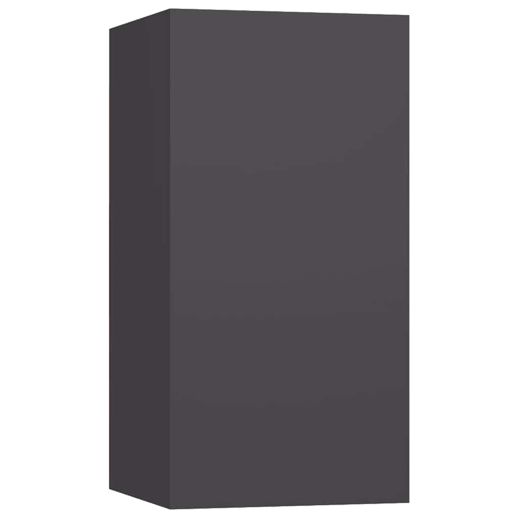 vidaXL Ensemble de meubles TV 4 pièces Gris Bois d'ingénierie