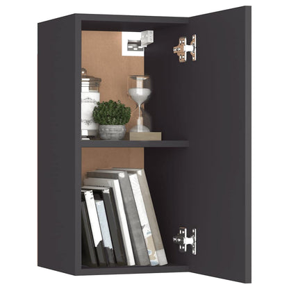 vidaXL Meuble TV, 3 pcs, gris, bois d'ingénierie