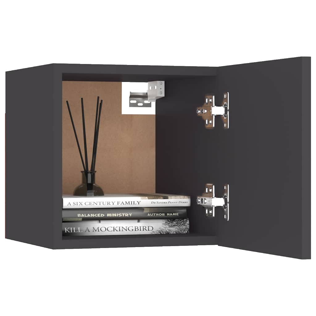 vidaXL Meuble TV, 7 pcs, aggloméré, gris