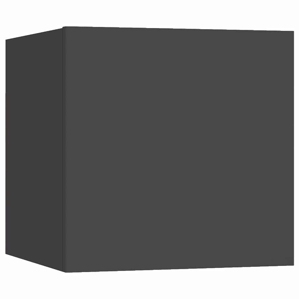 vidaXL Meuble TV, 7 pcs, aggloméré, gris
