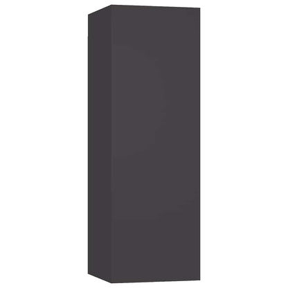 vidaXL Meuble TV, 3 pcs, gris, bois d'ingénierie