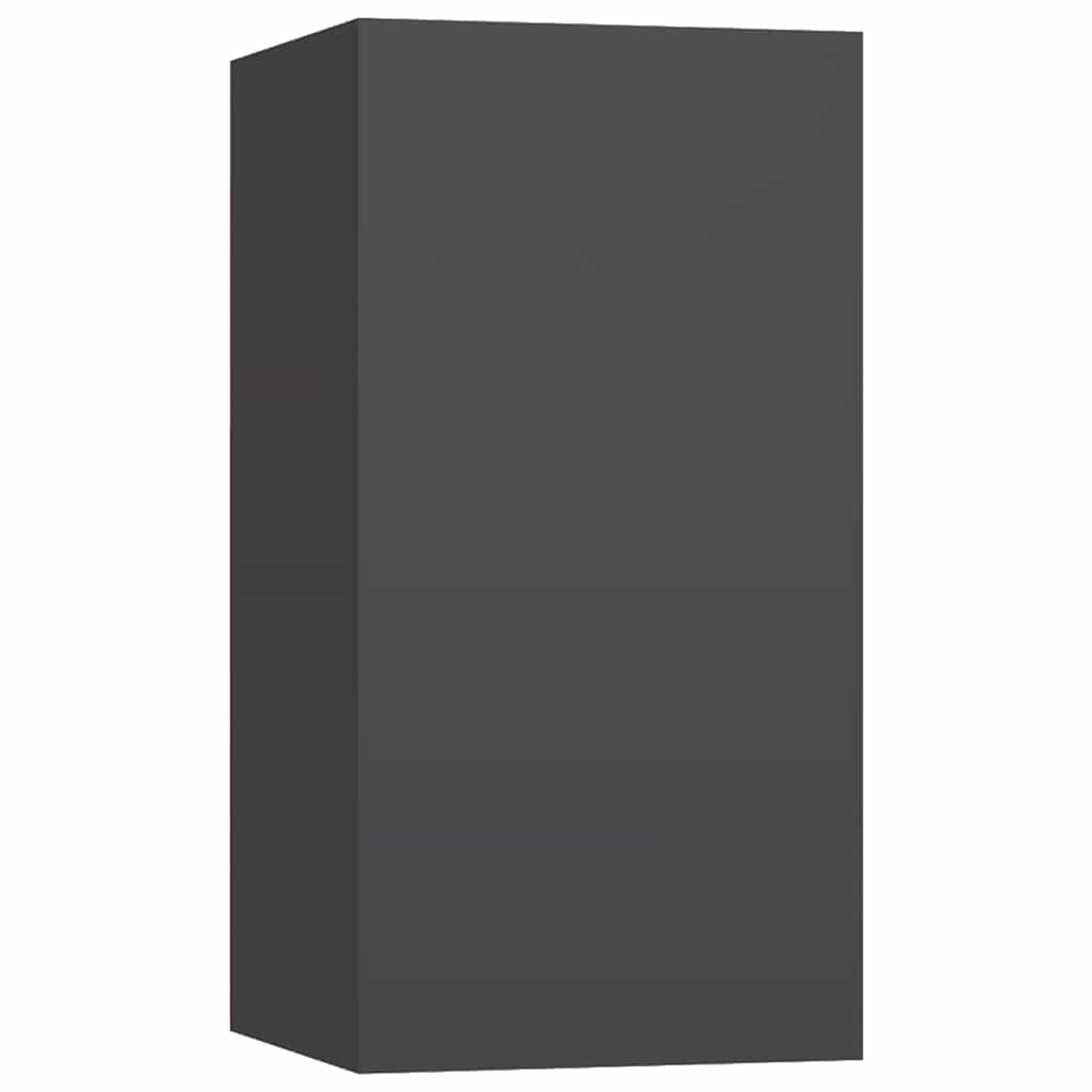 vidaXL 4-tlg. TV-Schrank-Set Grau Holzwerkstoff