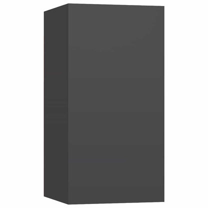 vidaXL 4-tlg. TV-Schrank-Set Grau Holzwerkstoff