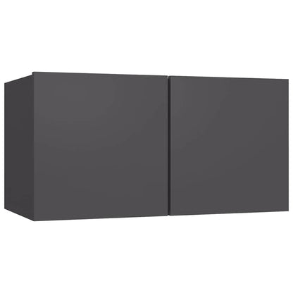 vidaXL Ensemble de meubles TV 4 pièces Gris Bois d'ingénierie