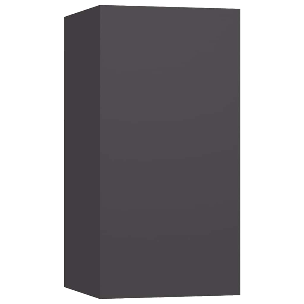 vidaXL Ensemble de meubles TV 4 pièces Gris Bois d'ingénierie