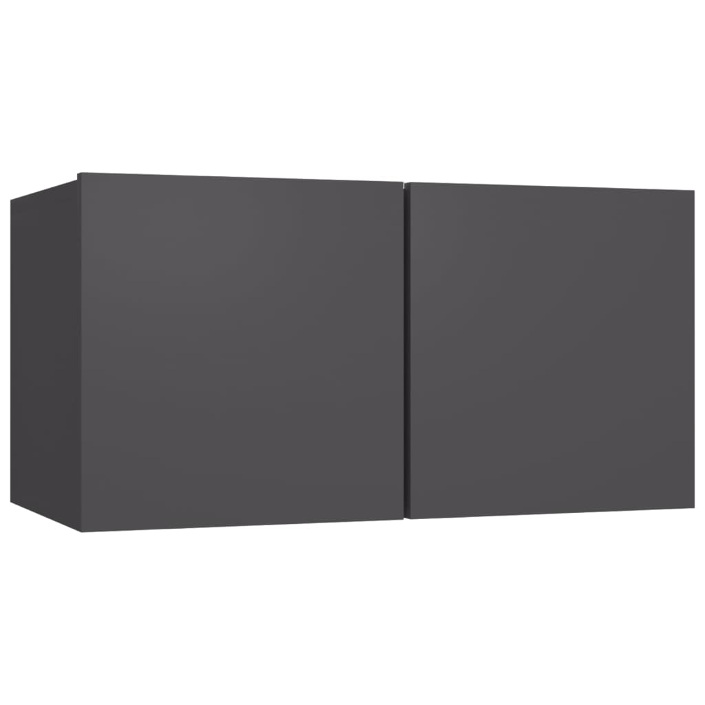 vidaXL Meuble TV 5 pcs Aggloméré Gris