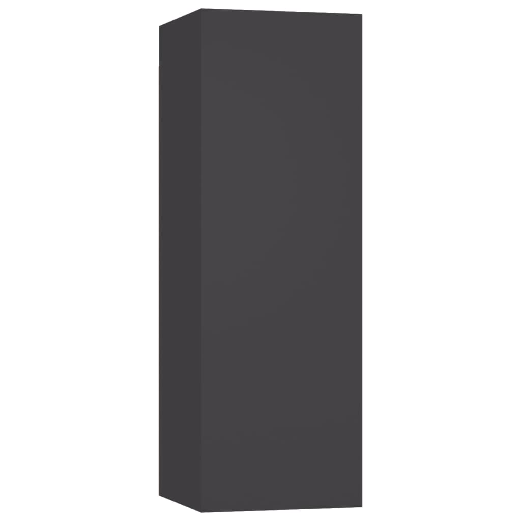 vidaXL 4-tlg. TV-Schrank-Set Grau Holzwerkstoff