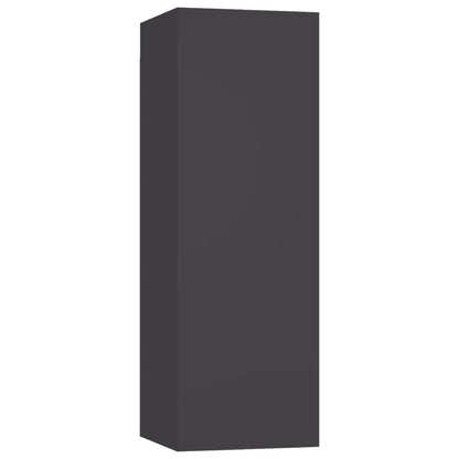 vidaXL 4-tlg. TV-Schrank-Set Grau Holzwerkstoff
