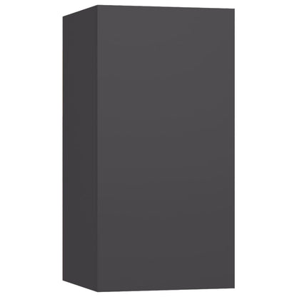 vidaXL 4-tlg. TV-Schrank-Set Grau Holzwerkstoff