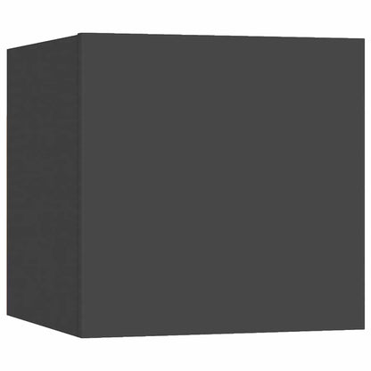 vidaXL Ensemble de meubles TV 4 pièces Gris Bois d'ingénierie
