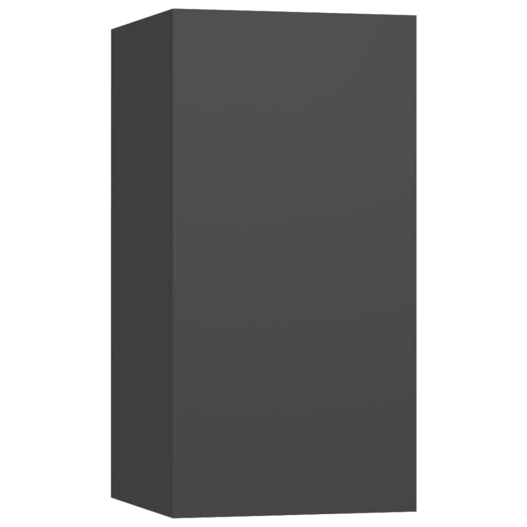 vidaXL Meubles TV 4 pcs Gris 30,5x30x60 cm Bois d'ingénierie