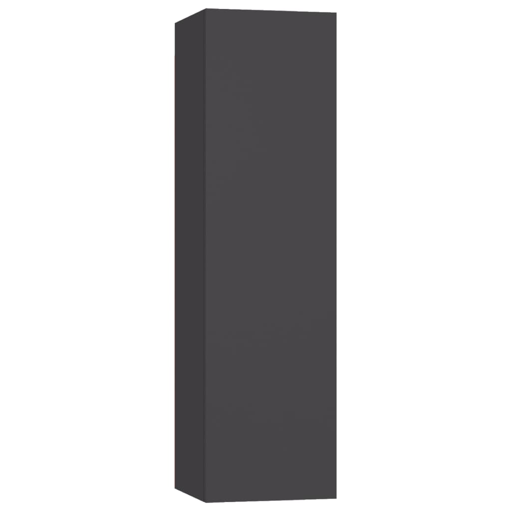 vidaXL Meubles TV 4 pcs Gris 30,5x30x110 cm Bois d'ingénierie