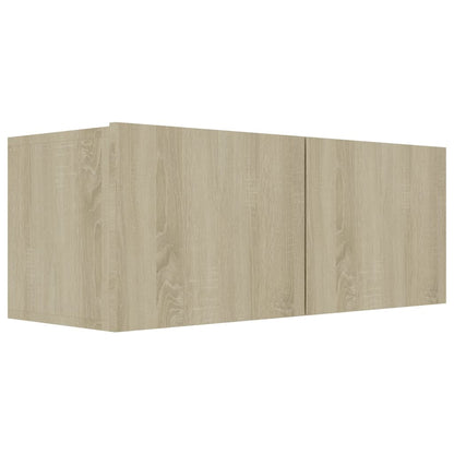 vidaXL Meubles TV 4 pcs Chêne Sonoma 80x30x30 cm Aggloméré