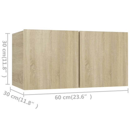 vidaXL Meuble TV 5 pièces Bois d'ingénierie Chêne Sonoma