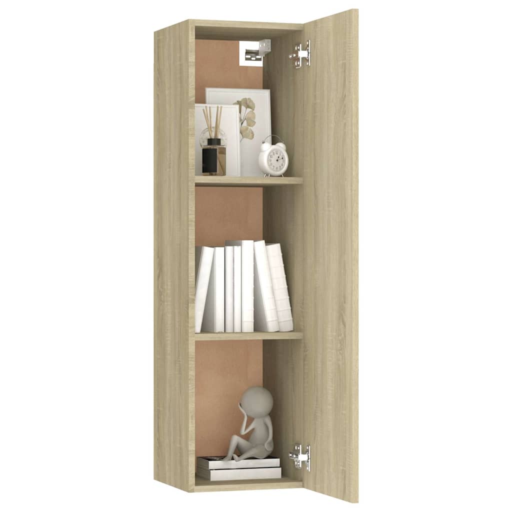 vidaXL Meuble TV 4 pcs Aggloméré Chêne Sonoma