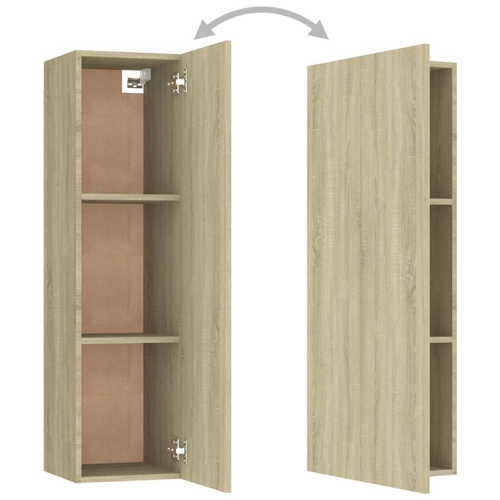 vidaXL Meuble TV 4 pcs Aggloméré Chêne Sonoma