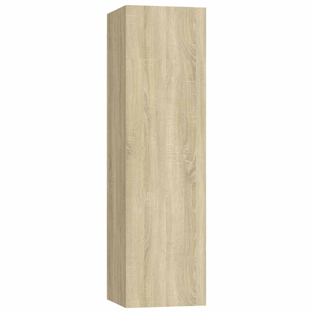 vidaXL Meuble TV 4 pcs Aggloméré Chêne Sonoma