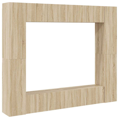 vidaXL Ensemble de 8 meubles TV Chêne Sonoma Bois d'ingénierie
