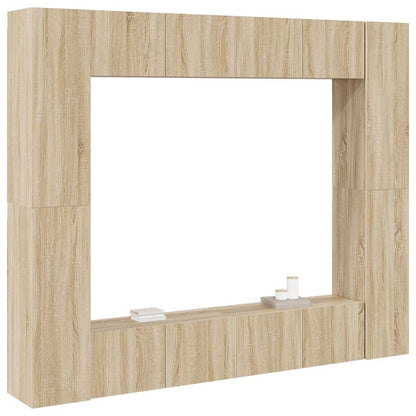 vidaXL Ensemble de 8 meubles TV Chêne Sonoma Bois d'ingénierie