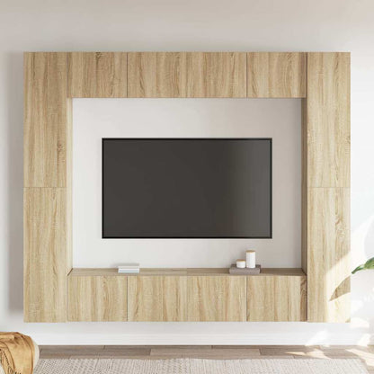vidaXL Ensemble de 8 meubles TV Chêne Sonoma Bois d'ingénierie