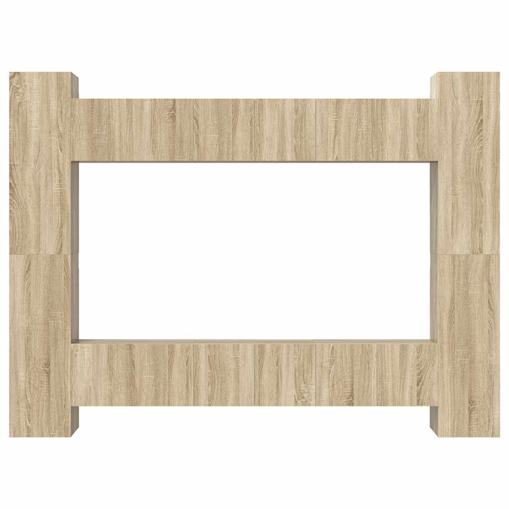 vidaXL Meuble TV, 10 pcs, chêne sonoma, aggloméré