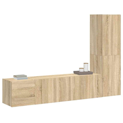 vidaXL Ensemble de 3 meubles TV chêne Sonoma en aggloméré