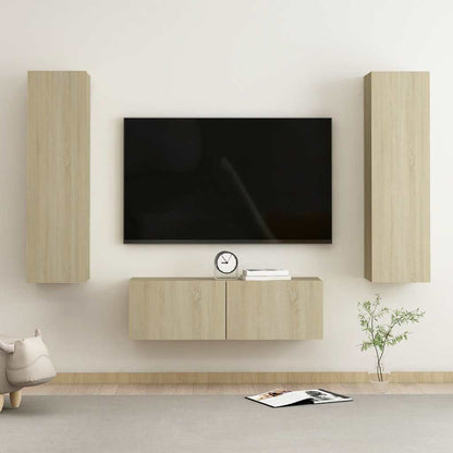 vidaXL Ensemble de 3 meubles TV chêne Sonoma en aggloméré