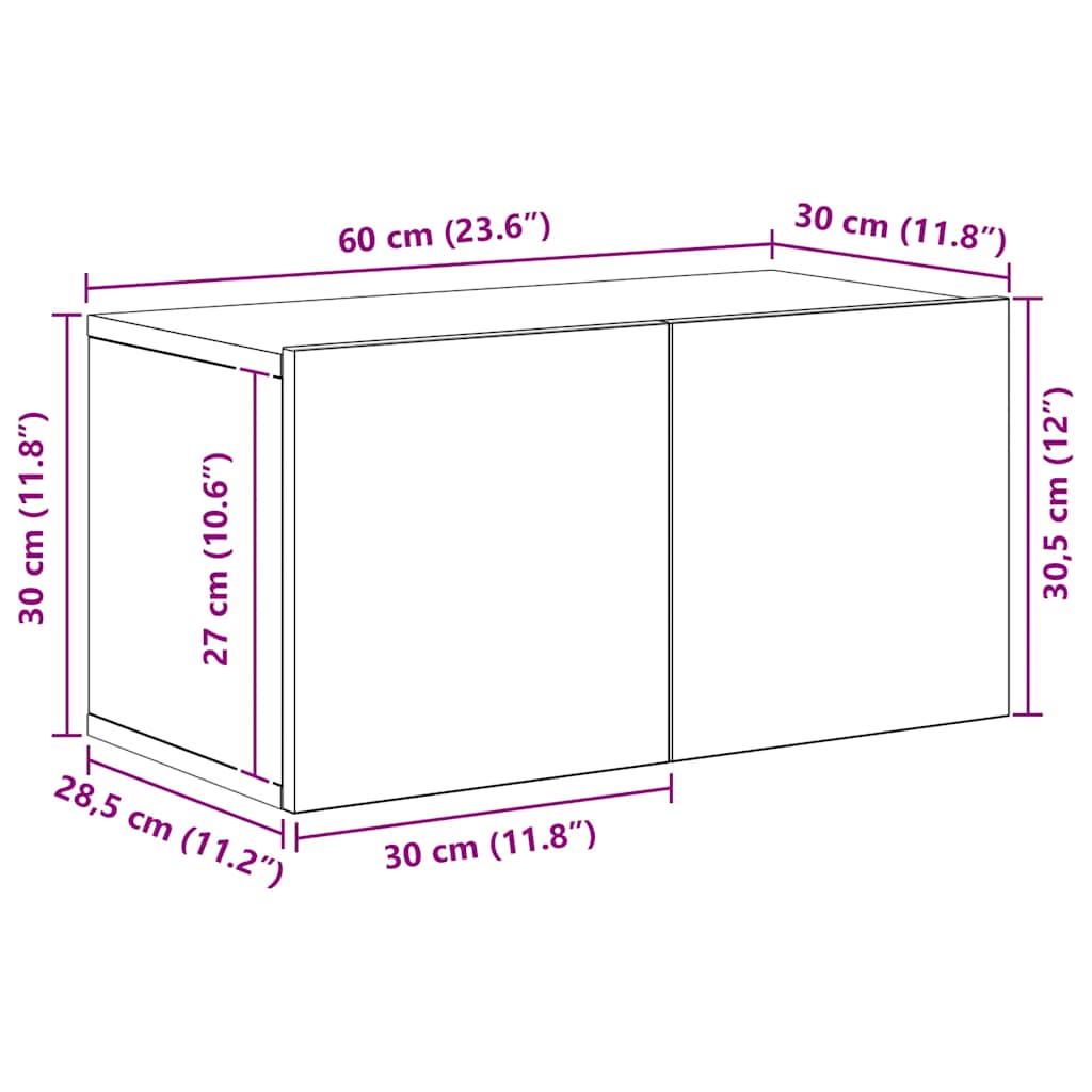 vidaXL Meuble TV, 10 pcs, chêne sonoma, aggloméré