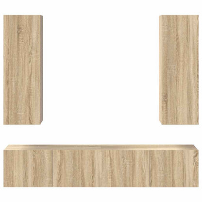 vidaXL Meuble TV 4 pcs Aggloméré Chêne Sonoma