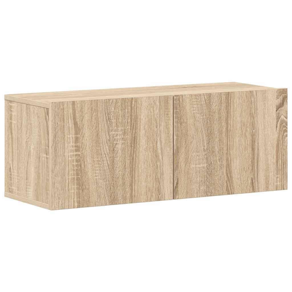 vidaXL Meuble TV 4 pcs Aggloméré Chêne Sonoma