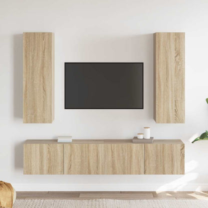 vidaXL Meuble TV 4 pcs Aggloméré Chêne Sonoma