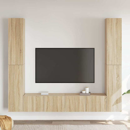 vidaXL Meuble TV 6 pièces Aggloméré Chêne Sonoma