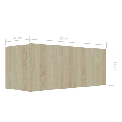 vidaXL 8-tlg. TV-Schrank-Set Sonoma-Eiche Holzwerkstoff