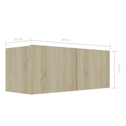 vidaXL Ensemble de 8 meubles TV Chêne Sonoma Bois d'ingénierie