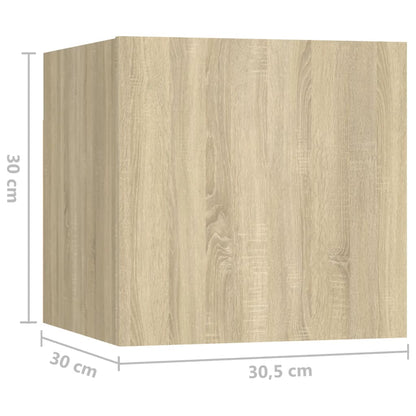 vidaXL Ensemble de 8 meubles TV Chêne Sonoma Bois d'ingénierie