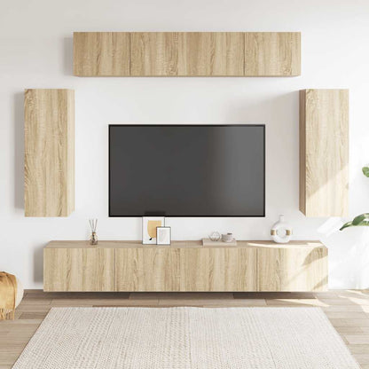 vidaXL Meuble TV 6 pièces Aggloméré Chêne Sonoma