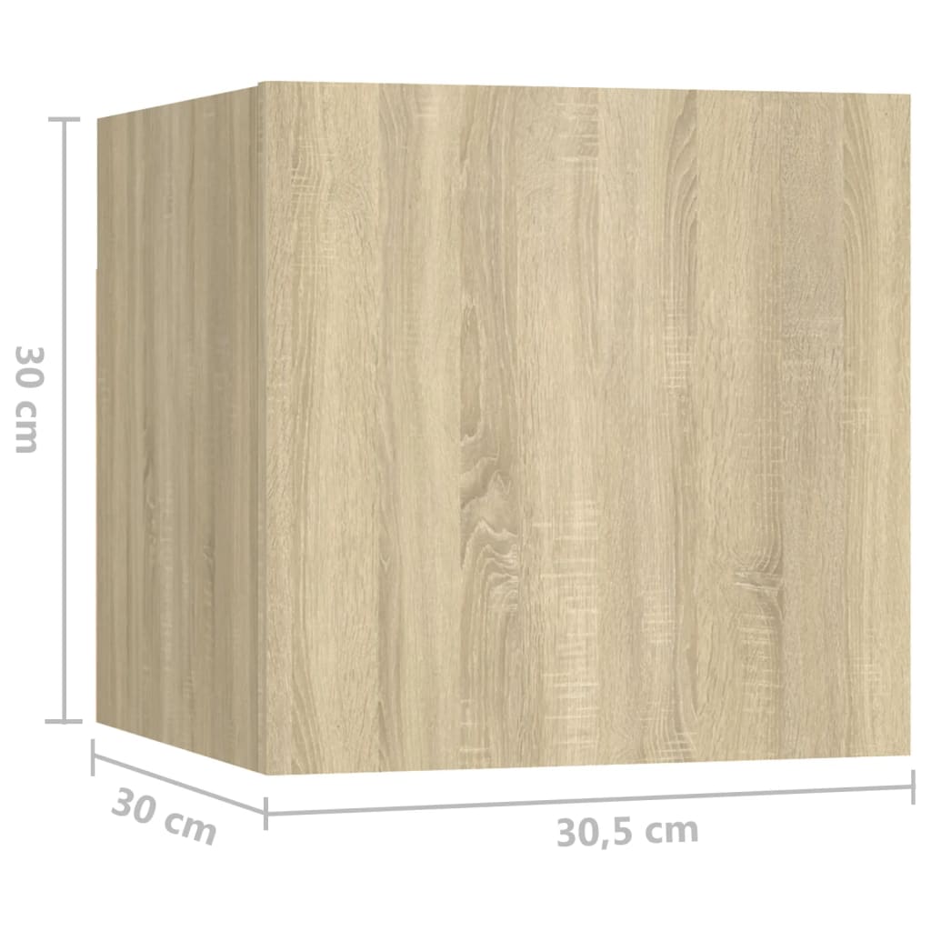 vidaXL Ensemble de meubles TV 7 pcs Bois d'ingénierie chêne sonoma