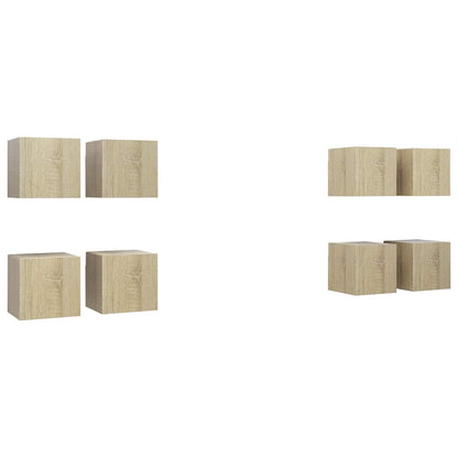 vidaXL Meubles muraux de télévision 8 pcs Chêne Sonoma 30,5x30x30 cm