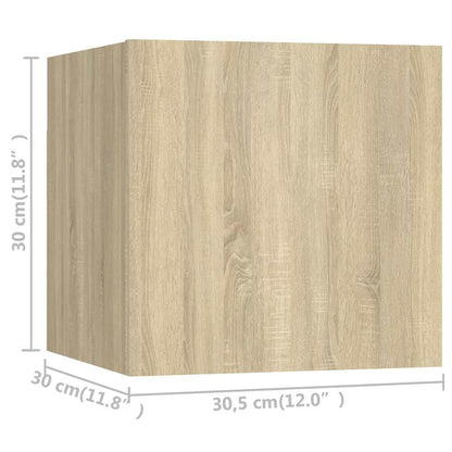 vidaXL Meubles muraux de télévision 8 pcs Chêne Sonoma 30,5x30x30 cm