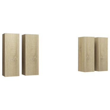 vidaXL TV-Schränke 4 Stk. Sonoma-Eiche 30,5x30x90 cm Holzwerkstoff