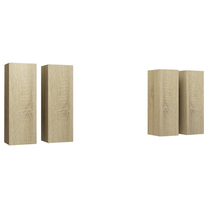 vidaXL TV-Schränke 4 Stk. Sonoma-Eiche 30,5x30x90 cm Holzwerkstoff