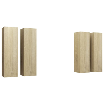 vidaXL Meubles TV 4 pcs Chêne Sonoma 30,5x30x110 cm Bois d'ingénierie