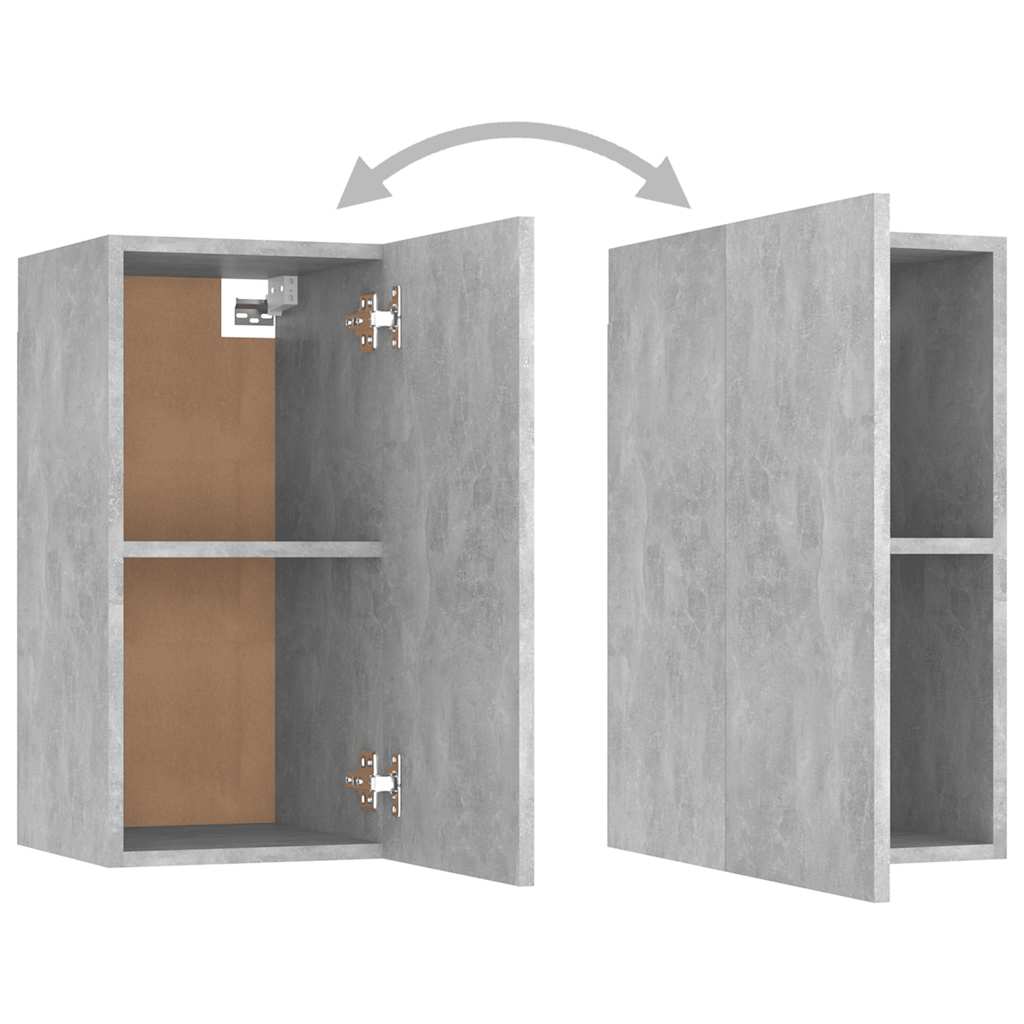 vidaXL Meuble TV 4 pcs Gris béton Aggloméré