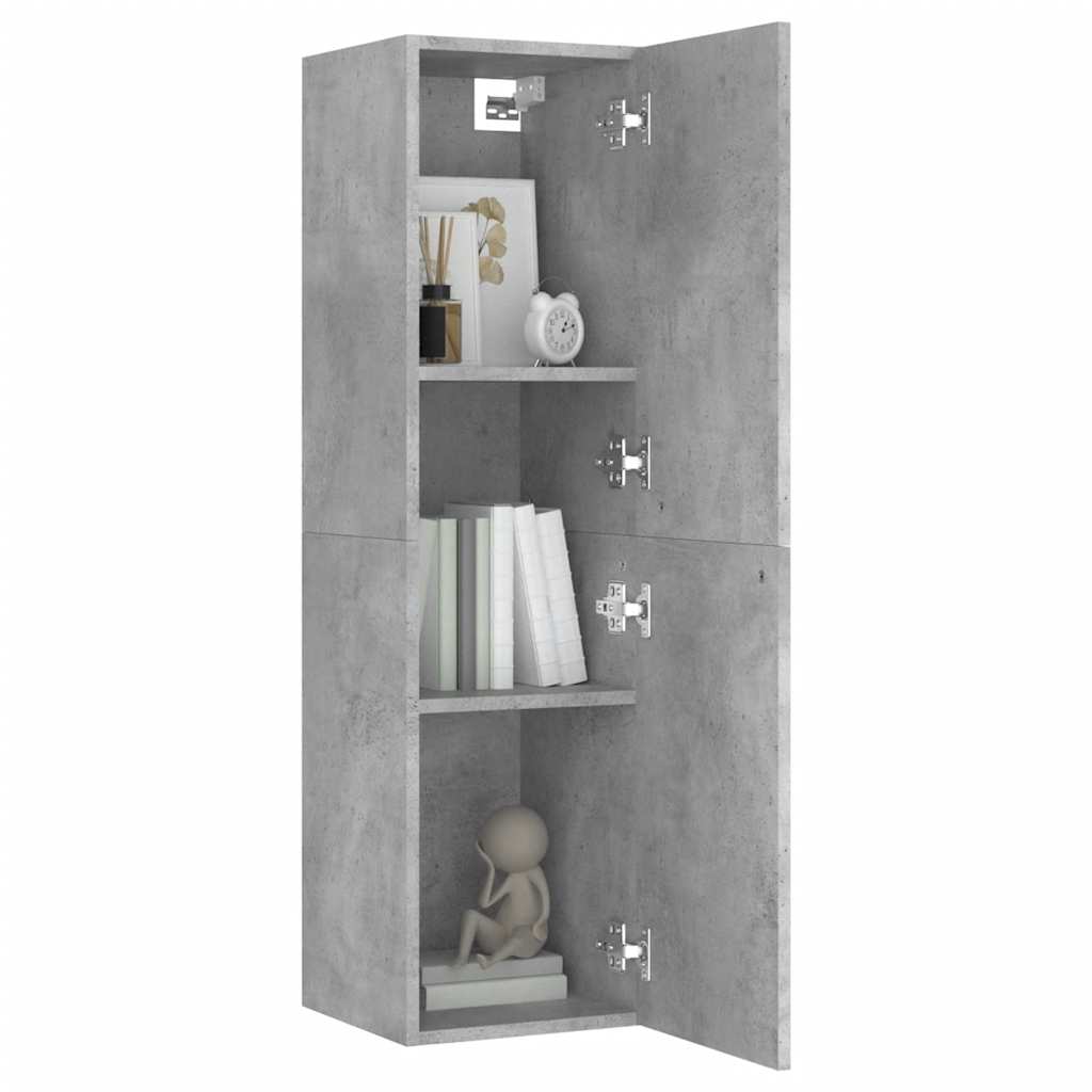 vidaXL Meuble TV 4 pcs Gris béton Aggloméré