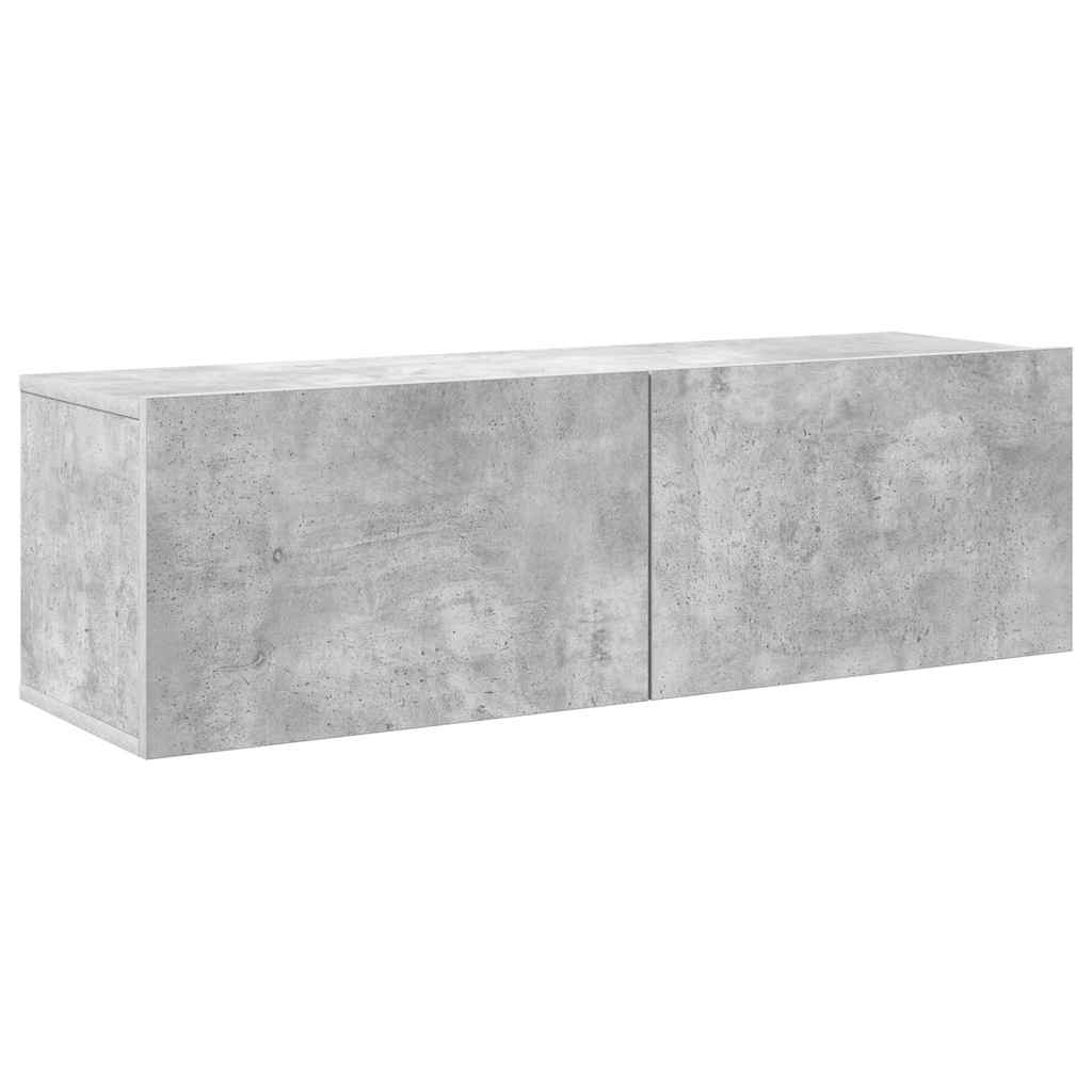 vidaXL Meuble TV 8 pcs Gris béton Aggloméré