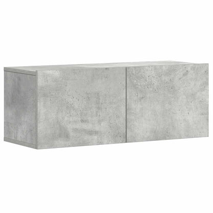 vidaXL Meuble TV 3 pcs. Gris béton Bois d'ingénierie