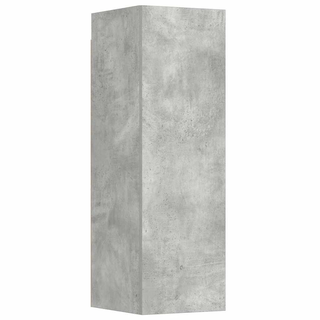 vidaXL Meuble TV 3 pcs. Gris béton Bois d'ingénierie