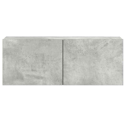 vidaXL Meuble TV 3 pcs. Gris béton Bois d'ingénierie