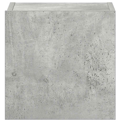 vidaXL Meuble TV 3 pcs. Gris béton Bois d'ingénierie